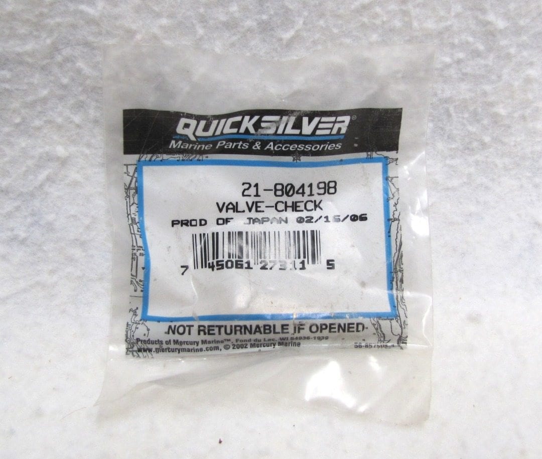 Quicksilver Mercury Check Valve 21804198 Express Marine