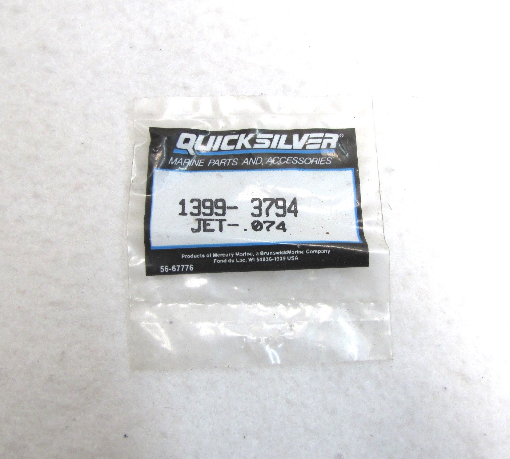 New Mercury Mercruiser Quicksilver Oem Part # 1399-3794 Jet-.074