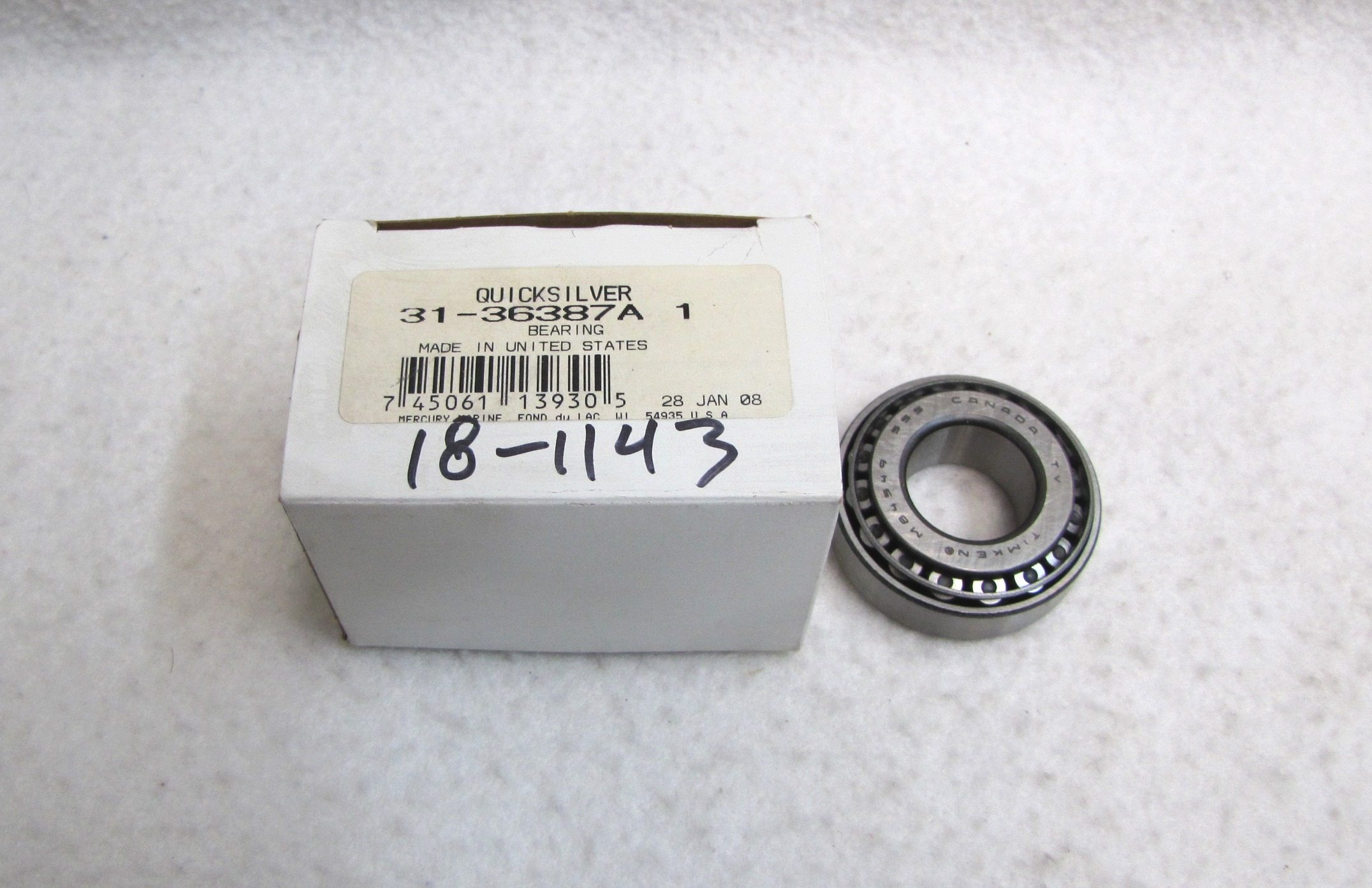 Tapered Roller Bearing Mercruiser 31-36387A1 replaces # MR & Alpha 