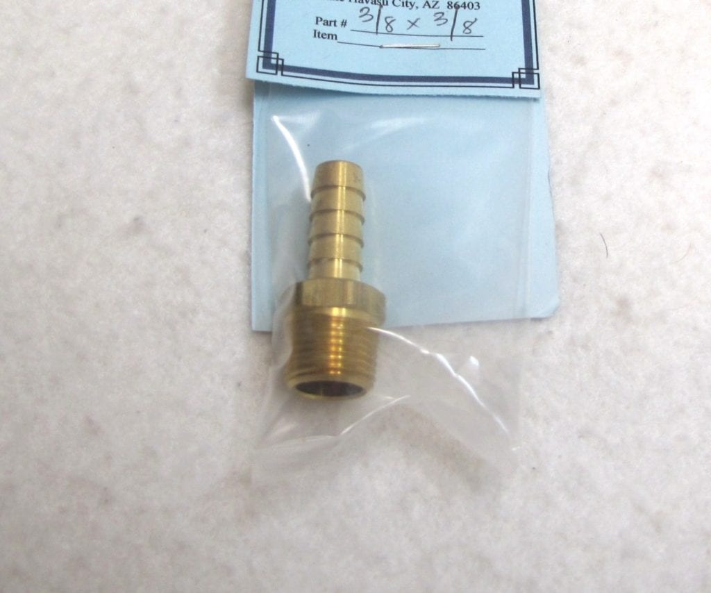 Marine Brass Fuel Hose Barb with Male Threads 3/8″ x 3/8″ Express Marine