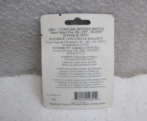 Seachoice Contura Rocker Switch On/Off/On 12841 - Image 4