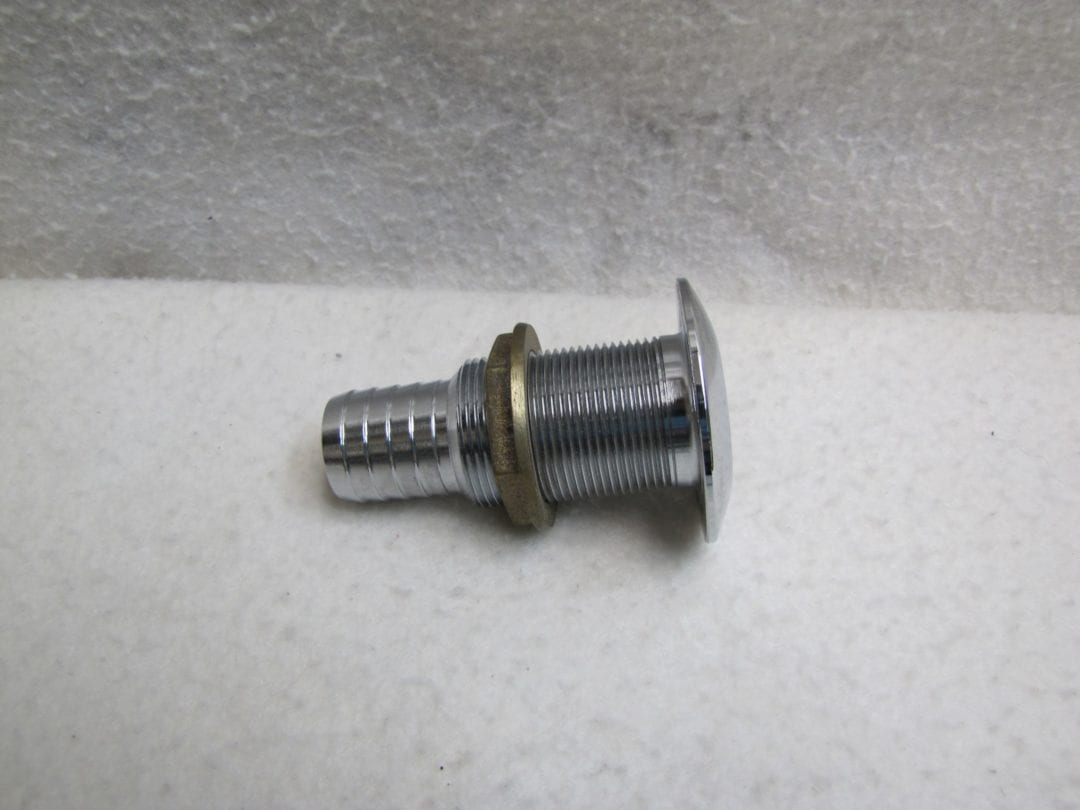 thumbnail image 2 of Perko 0343DP Adjustable Thru-Hull Scupper – Fits Hull Thickness 2” To 4-3/4”, 1-11/32” ID, White Polymer With Black Flapper 2 of 12
