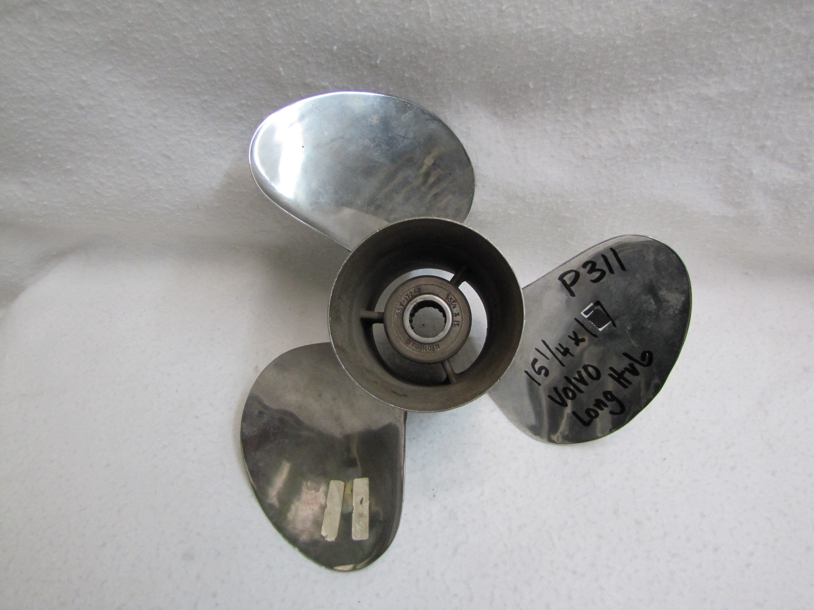 Michigan Wheel Volvo Penta Long Hub Stainless Propeller 151/4×17 SSV