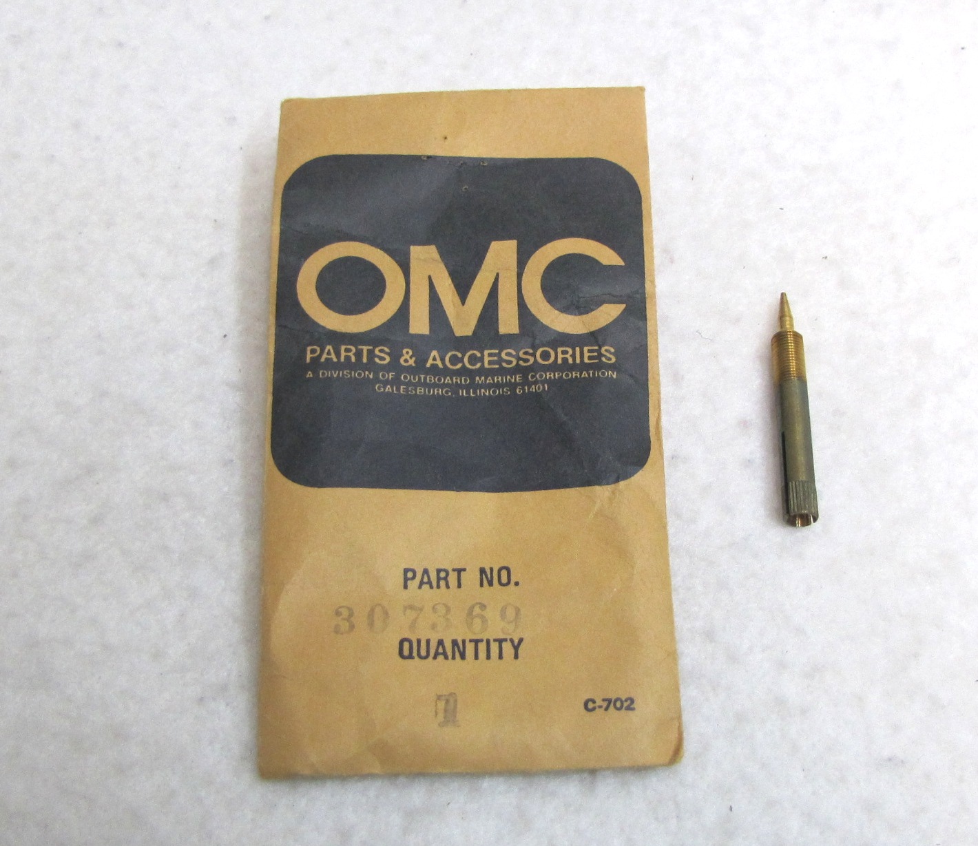 OMC/Johnson/Evinrude Slow Speed Needle Valve 307369/0307369