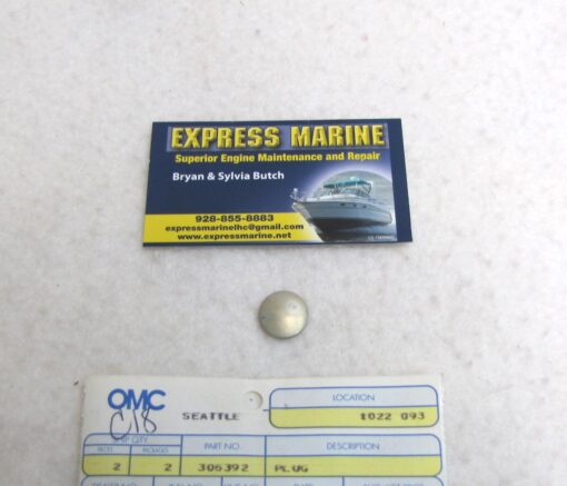 OMC Johnson Evinrude Core Plug 306392 0306392