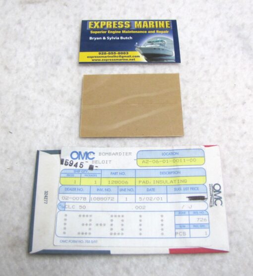 OMC Johnson Evinrude Insulating Pad 128006 0128006