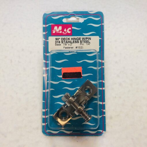 MAC 90 Degree Deck Hinge Stainless Steel W/ Quick Release Pin 7/8"x2" 50674