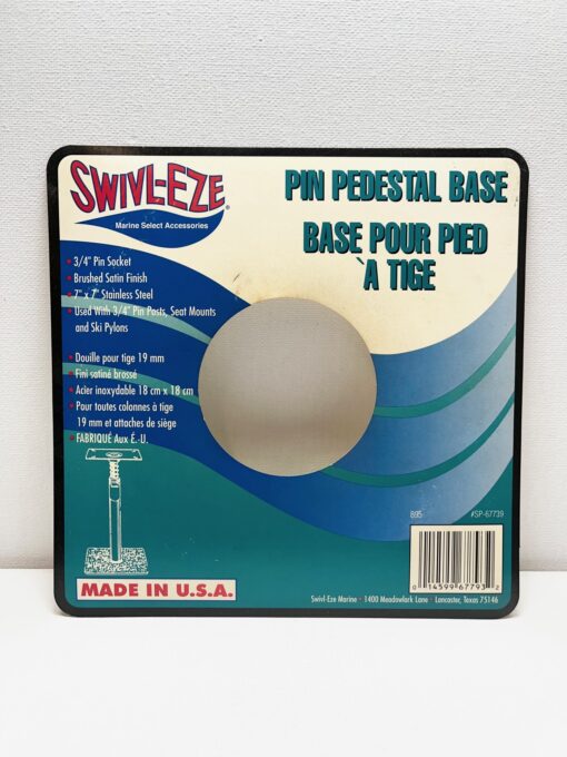 Swivl-Eze Marine Pin Pedestal Base 3/4" Socket 7"x7" SP-67739 - Image 4