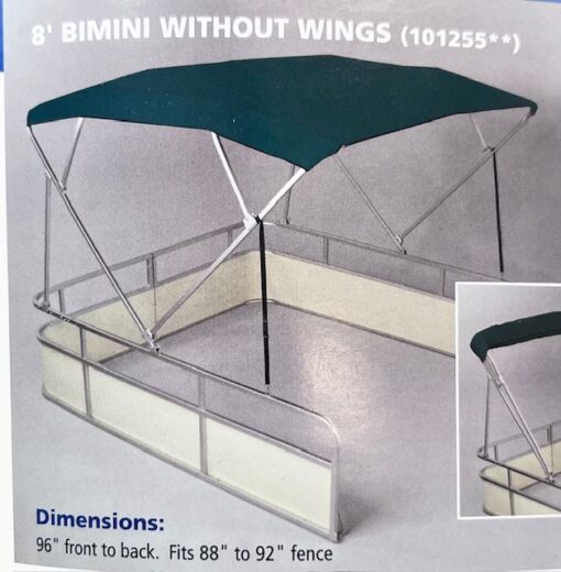 Signature Bimini Top Heavy Duty Canvas Spruce Green 8ft x 8ft 101255SG