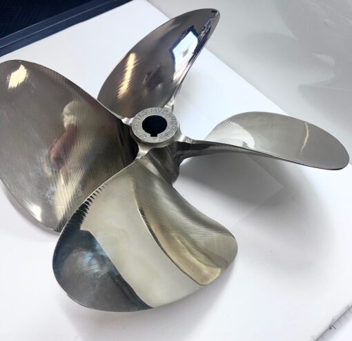 MVC HC OJ 4 Blade Brass Tapered 1-1/8" Shaft Propeller 13.7 x 17.5 - Image 7