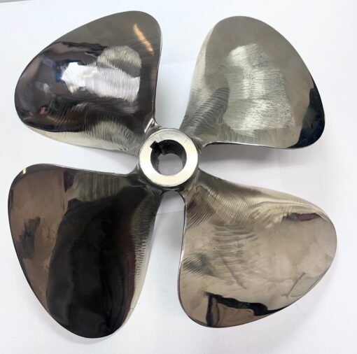 MVC HC OJ 4 Blade Brass Tapered 1-1/8" Shaft Propeller 13.7 x 17.5 - Image 5